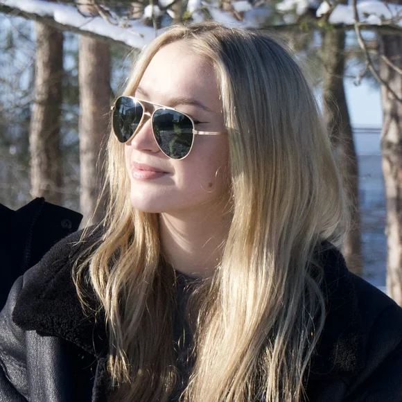 Genuine Glass GREEN Classic Lenses/GOLD Frame Premium Aviator Pilot Sunglasses - Picture 10 of 13